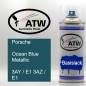 Preview: Porsche, Ocean Blue Metallic, 3AY / E1 3AZ / E1: 400ml Sprühdose, von ATW Autoteile West.